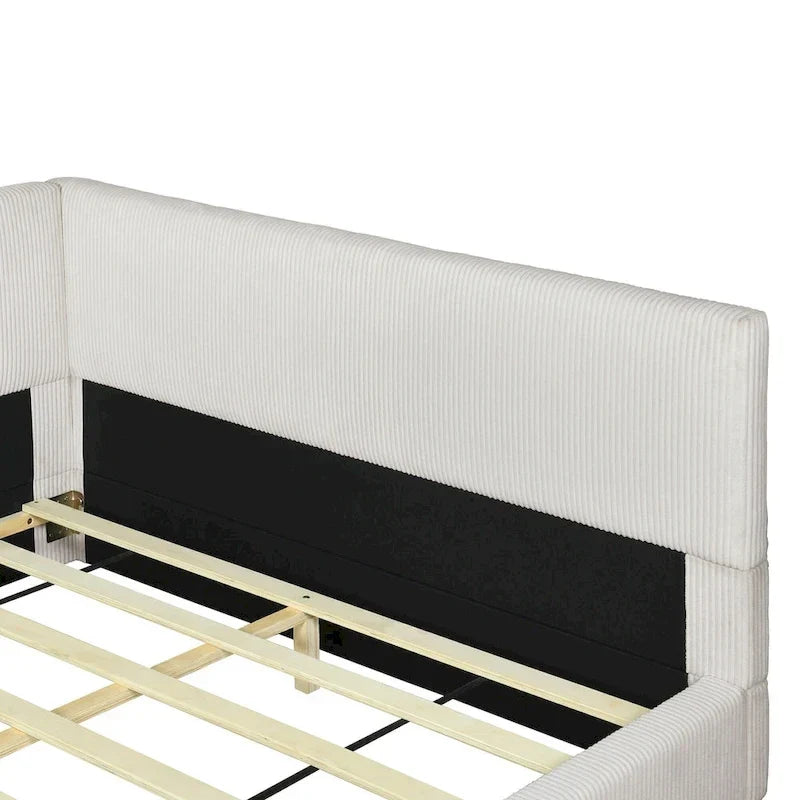 Divano letto a L completo con struttura solida