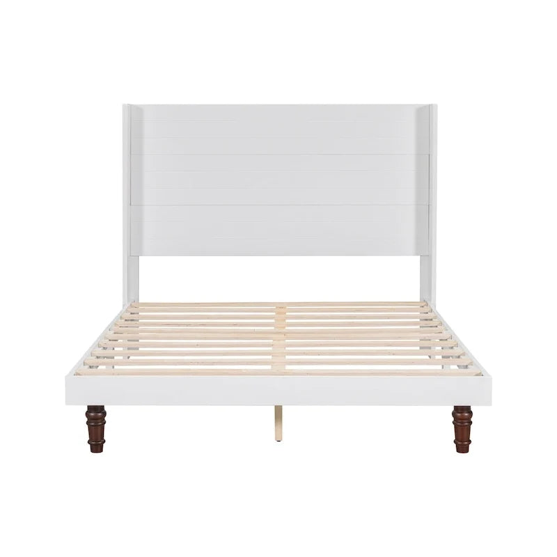 Lit plateforme Queen avec tête de lit haute et dossier confortable