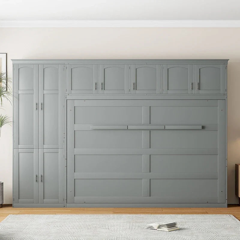 Lit escamotable Queen Smart Murphy avec armoire et rangements, système personnalisable
