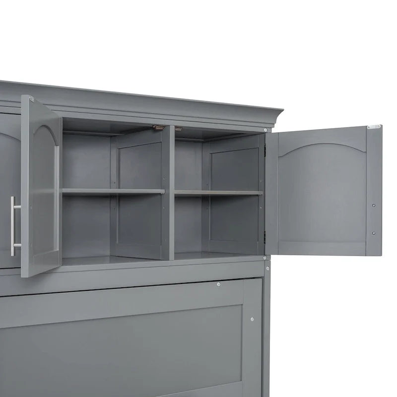 Lit escamotable Queen Smart Murphy avec armoire et rangements, système personnalisable
