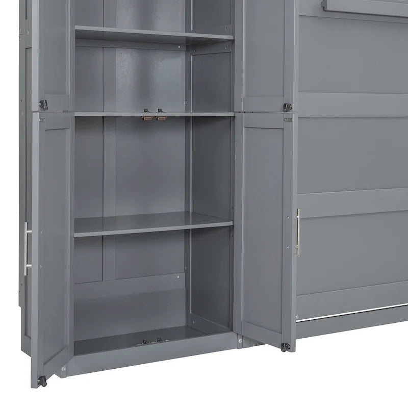 Lit escamotable Queen Smart Murphy avec armoire et rangements, système personnalisable