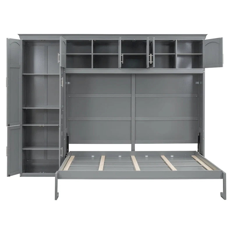 Lit escamotable Queen Smart Murphy avec armoire et rangements, système personnalisable