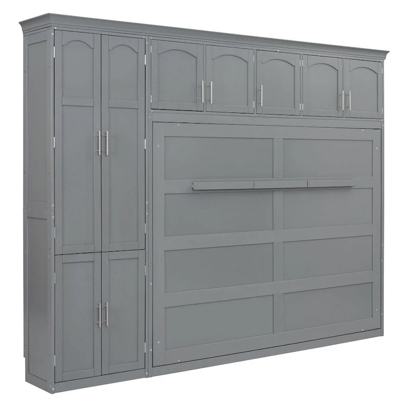 Lit escamotable Queen Smart Murphy avec armoire et rangements, système personnalisable