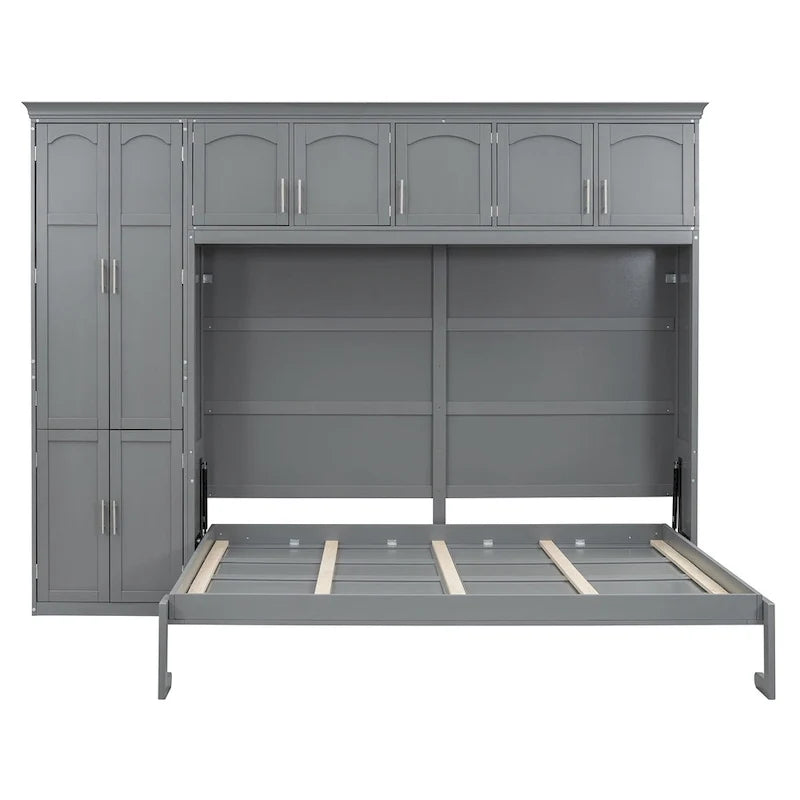 Lit escamotable Queen Smart Murphy avec armoire et rangements, système personnalisable