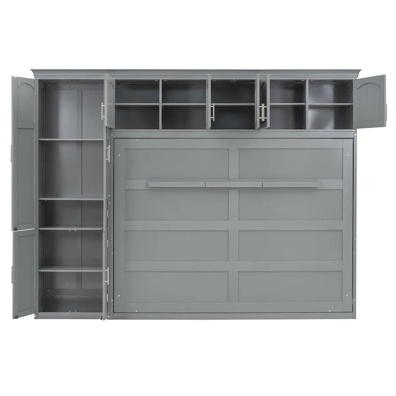 Lit escamotable Queen Smart Murphy avec armoire et rangements, système personnalisable