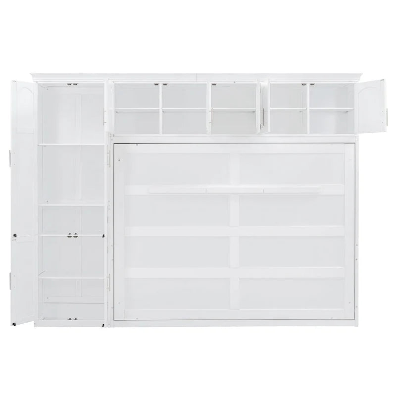 Lit escamotable Queen Smart Murphy avec armoire et rangements, système personnalisable