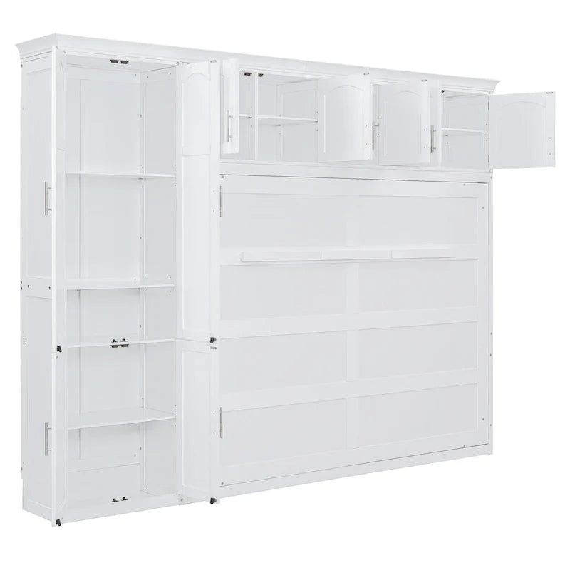 Lit escamotable Queen Smart Murphy avec armoire et rangements, système personnalisable