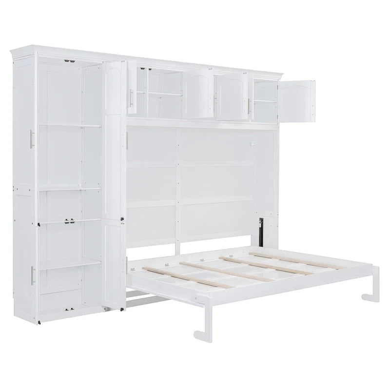Lit escamotable Queen Smart Murphy avec armoire et rangements, système personnalisable