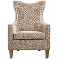 Fauteuil 3,5' Matthew Williams en peluche à motif animal aux tons neutres