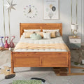 Letto a piattaforma matrimoniale in legno con testiera e doghe in legno, bianco