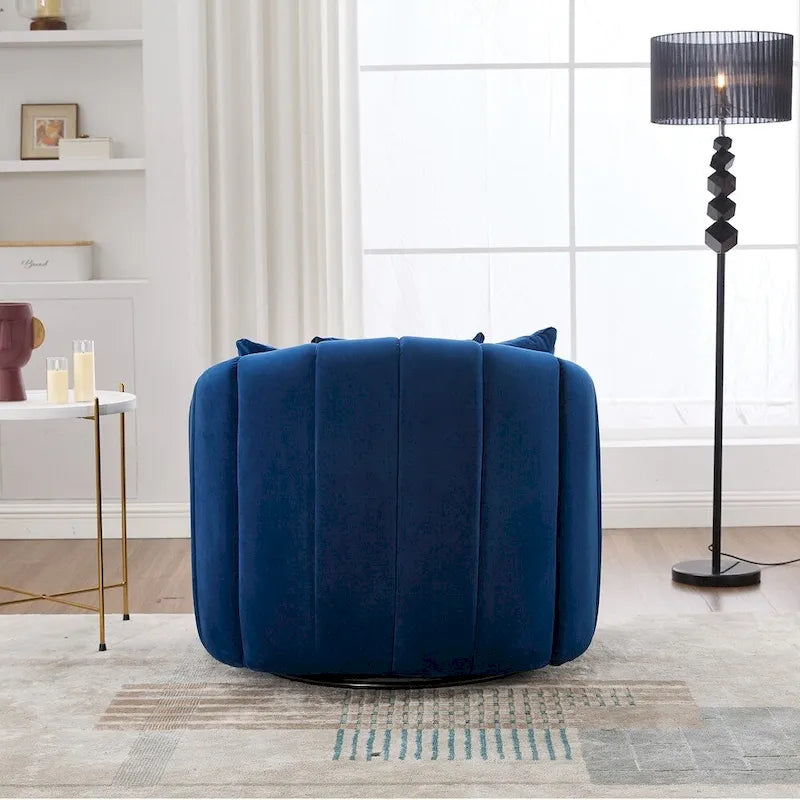 40.35W Upholstered Oversized 360 Swivel Accent Barrel Chair