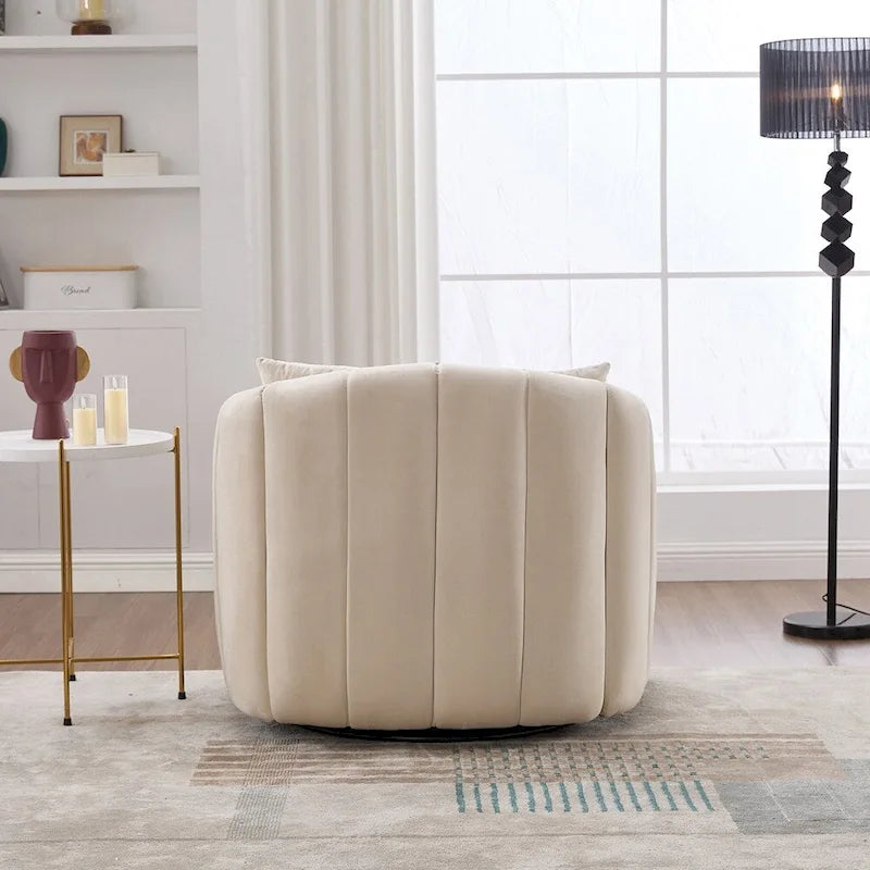 40.35W Upholstered Oversized 360 Swivel Accent Barrel Chair