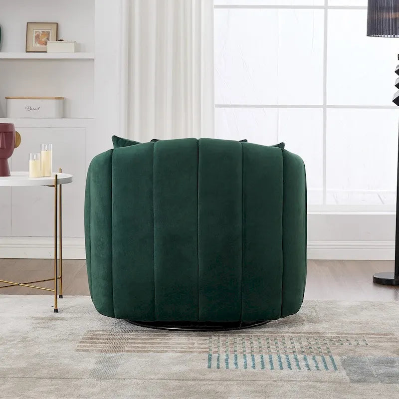 40.35W Upholstered Oversized 360 Swivel Accent Barrel Chair