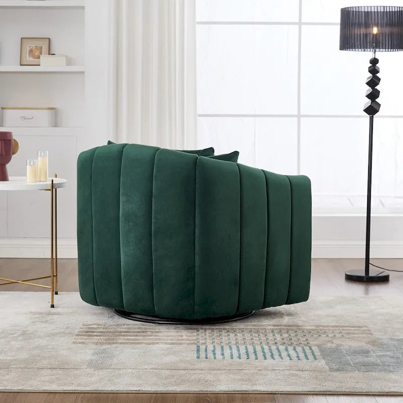 40.35W Upholstered Oversized 360 Swivel Accent Barrel Chair