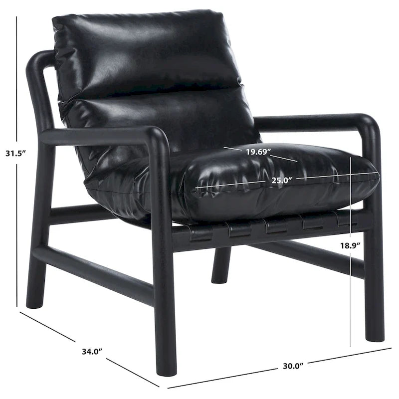 Fauteuil d'appoint Claxon SAFAVIEH Home - 30 larg. x 34 prof. x 32 haut. (po)