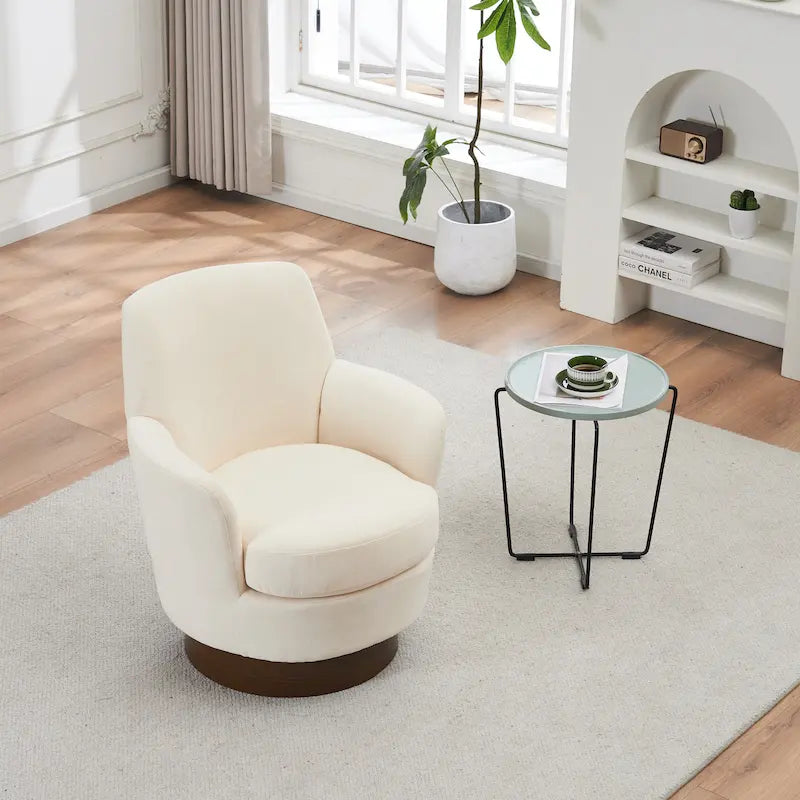 360 Degree PU Leather Swivel Accent Chairs for Living Room,Bedroom