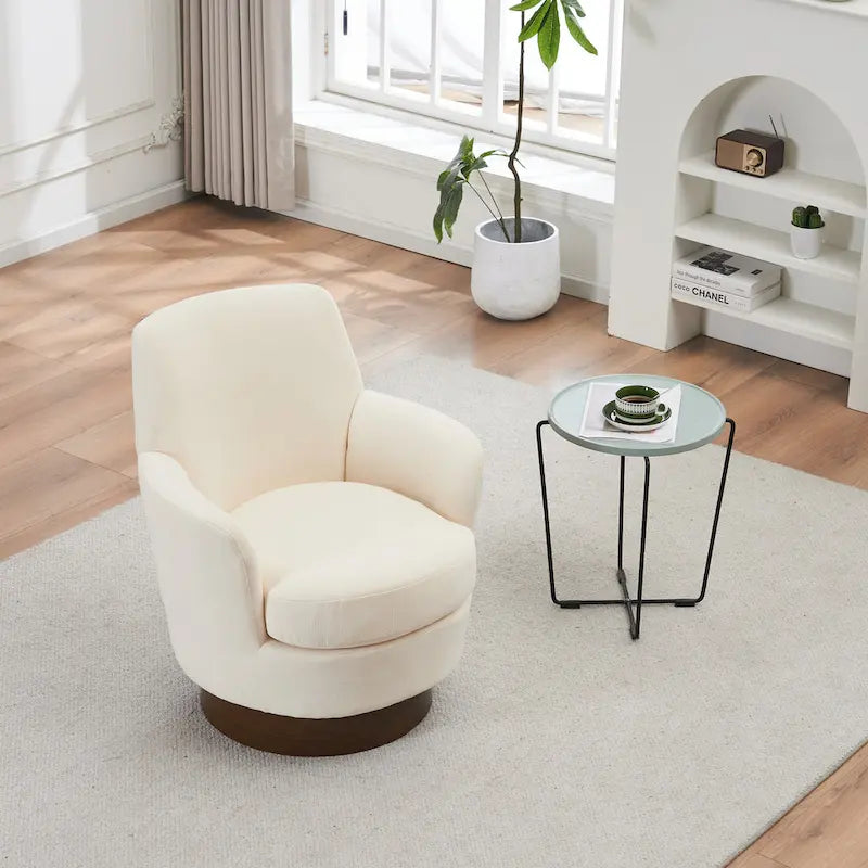 360 Degree PU Leather Swivel Accent Chairs for Living Room,Bedroom