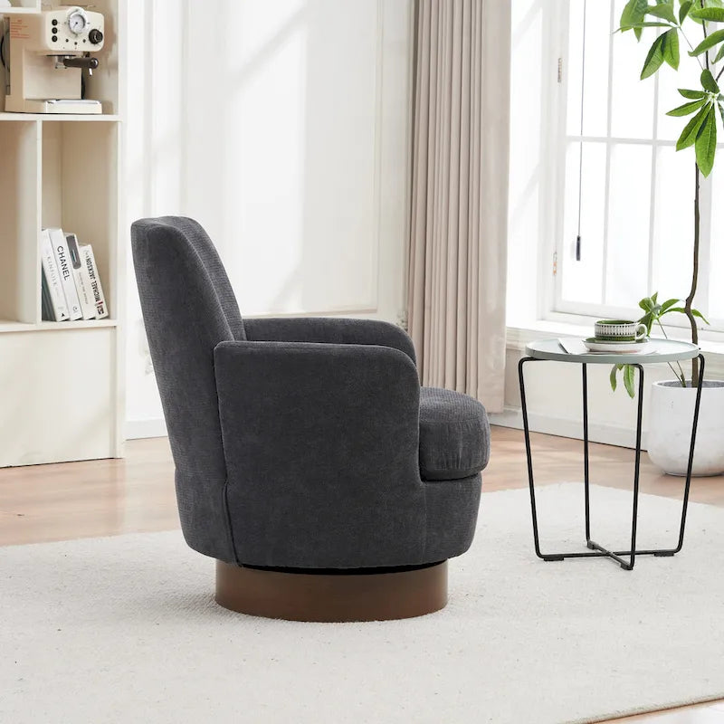360 Degree PU Leather Swivel Accent Chairs for Living Room,Bedroom