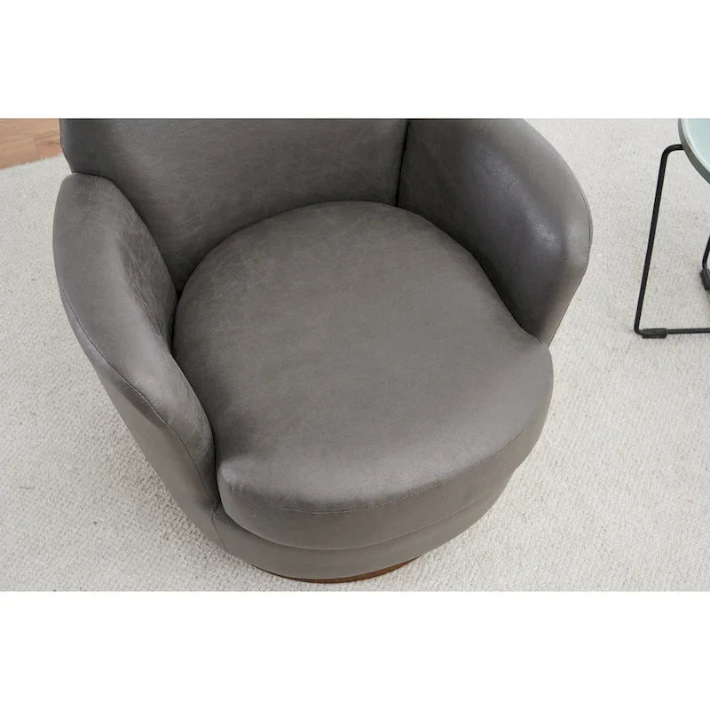 360 Degree PU Leather Swivel Accent Chairs for Living Room,Bedroom