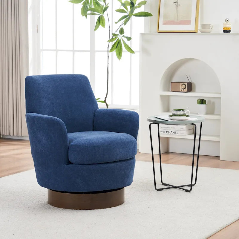 360 Degree PU Leather Swivel Accent Chairs for Living Room,Bedroom
