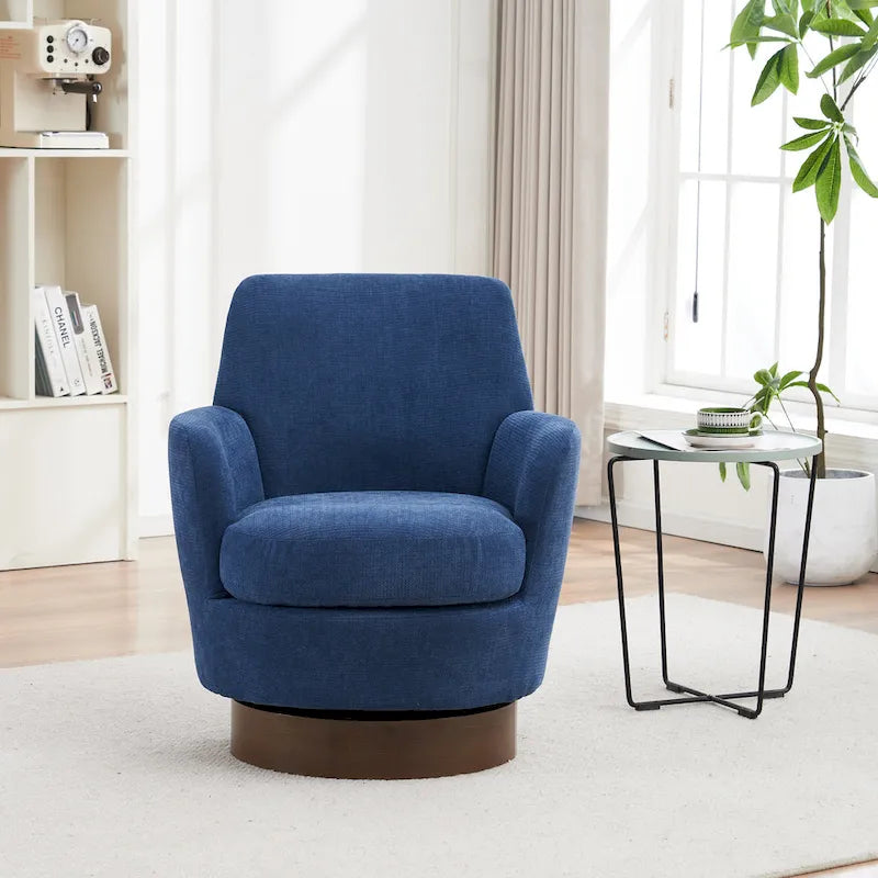 360 Degree PU Leather Swivel Accent Chairs for Living Room,Bedroom