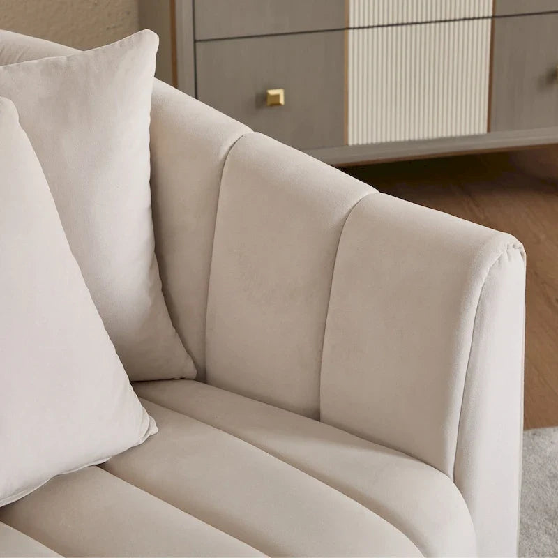 Lot de 2 fauteuils pivotants rembourrés 40,4 W, fauteuil pivotant simple et moderne avec oreillers