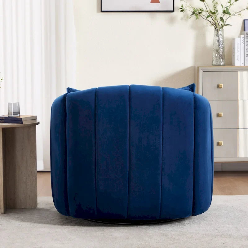 Lot de 2 fauteuils pivotants rembourrés 40,4 W, fauteuil pivotant simple et moderne avec oreillers