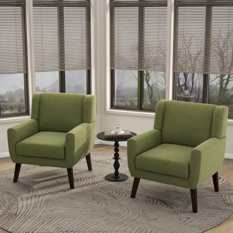 Fauteuil d'appoint rembourré moderne (lot de 2)