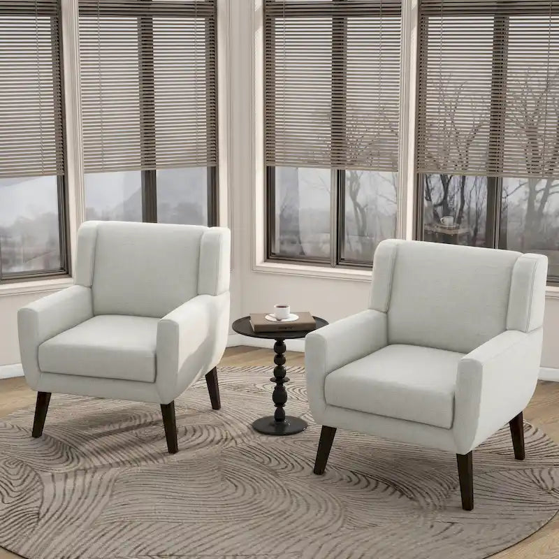 Modern Armchair Upholstered Accent Chair Set of 2