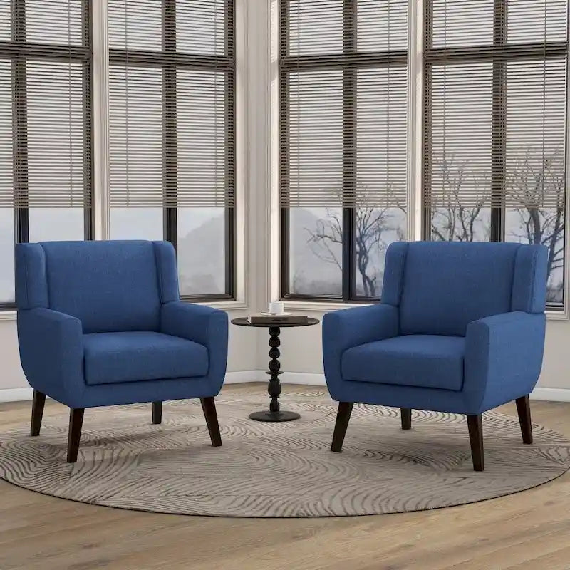 Fauteuil d'appoint rembourré moderne (lot de 2)