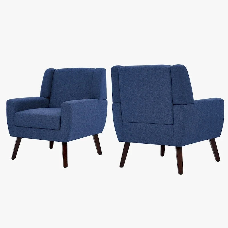 Fauteuil d'appoint rembourré moderne (lot de 2)
