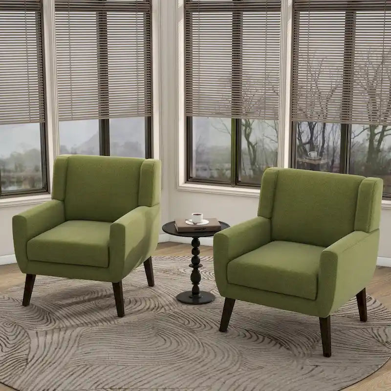 Fauteuil d'appoint rembourré moderne (lot de 2)