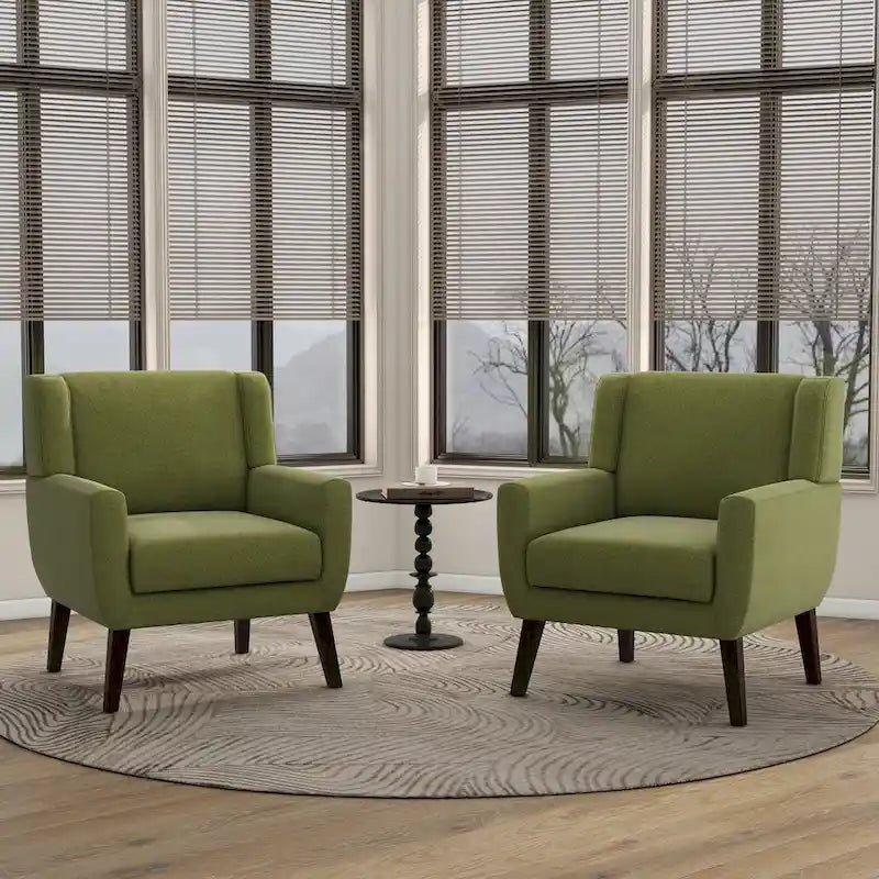 Fauteuil d'appoint rembourré moderne (lot de 2)