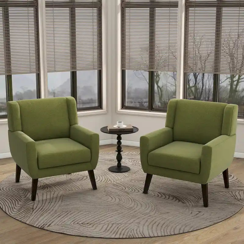 Fauteuil d'appoint rembourré moderne (lot de 2)