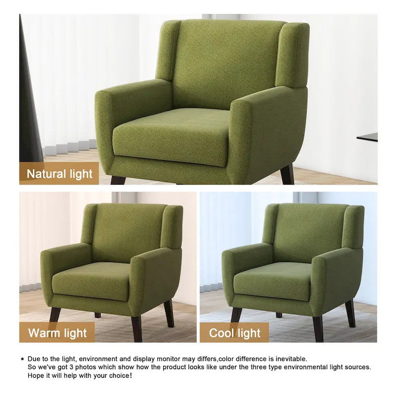 Fauteuil d'appoint rembourré moderne (lot de 2)