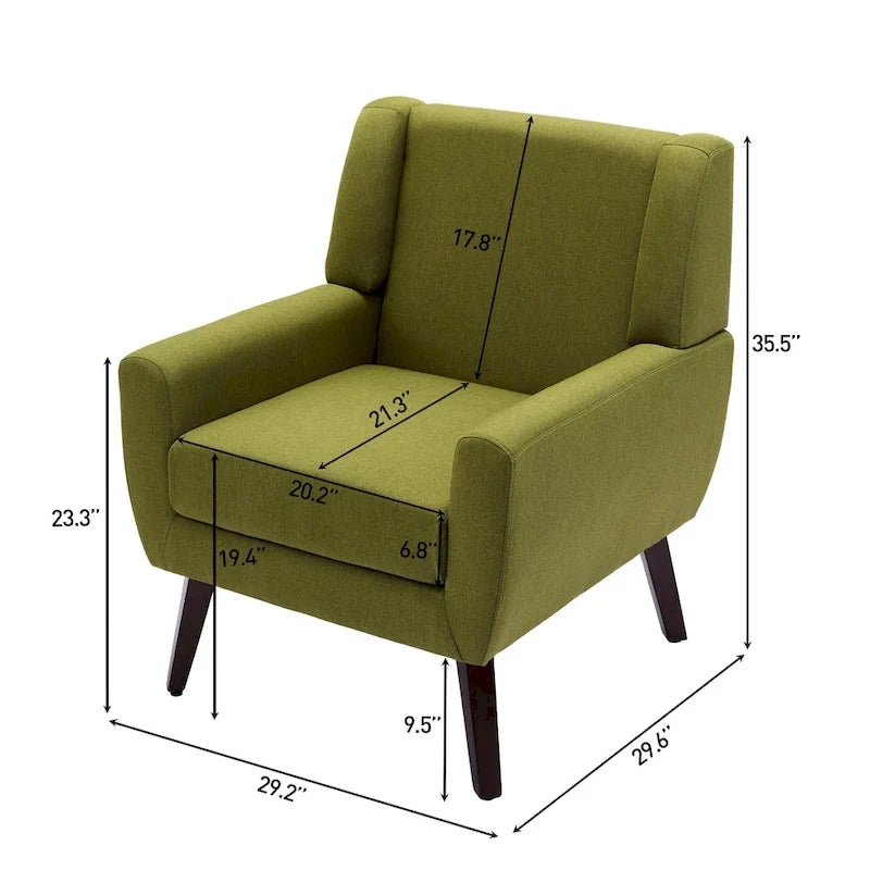 Fauteuil d'appoint rembourré moderne (lot de 2)