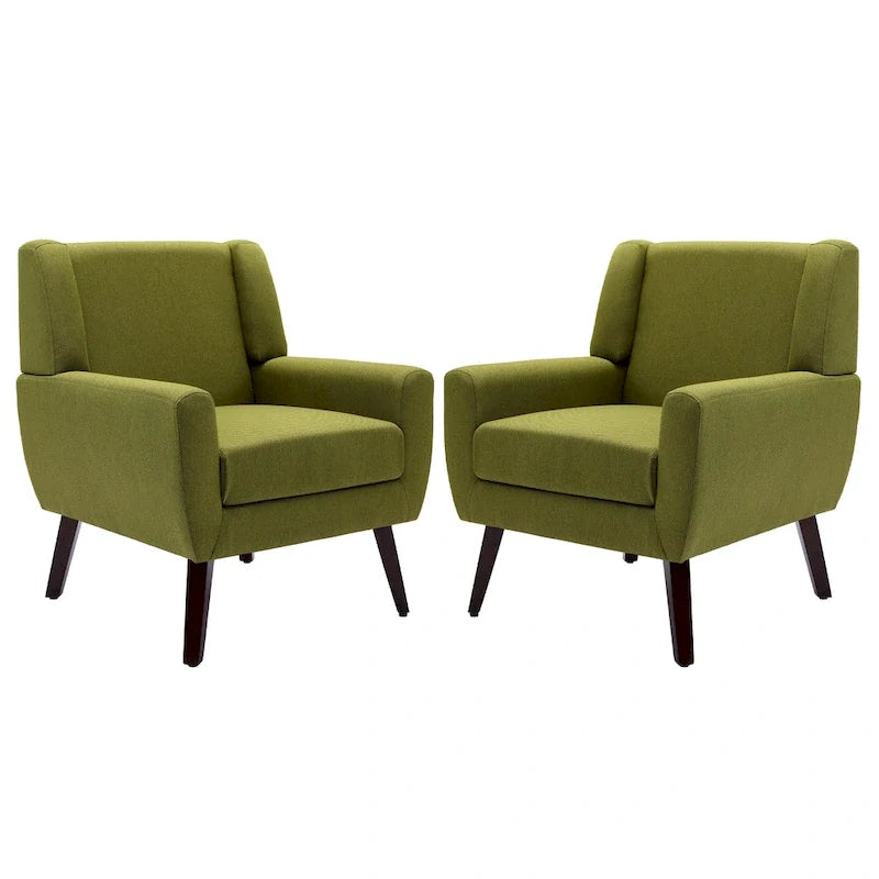 Fauteuil d'appoint rembourré moderne (lot de 2)
