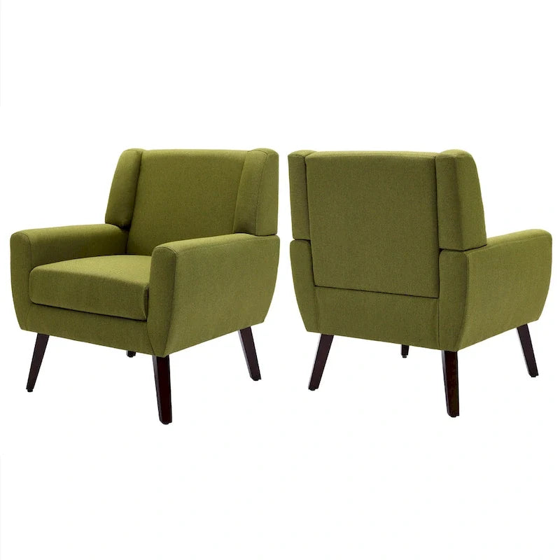 Fauteuil d'appoint rembourré moderne (lot de 2)