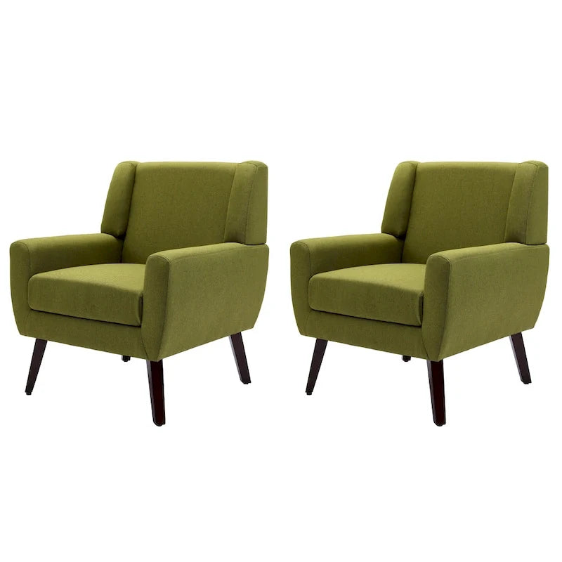 Fauteuil d'appoint rembourré moderne (lot de 2)