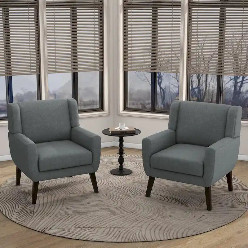 Fauteuil d'appoint rembourré moderne (lot de 2)