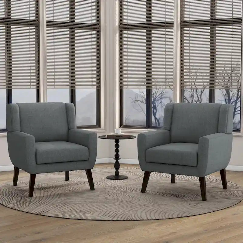 Fauteuil d'appoint rembourré moderne (lot de 2)