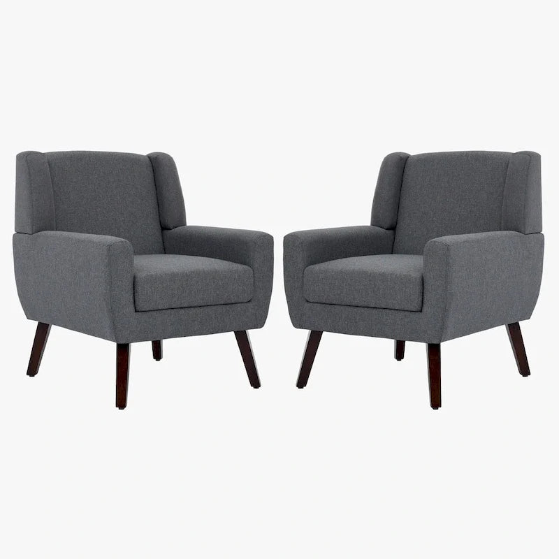 Fauteuil d'appoint rembourré moderne (lot de 2)