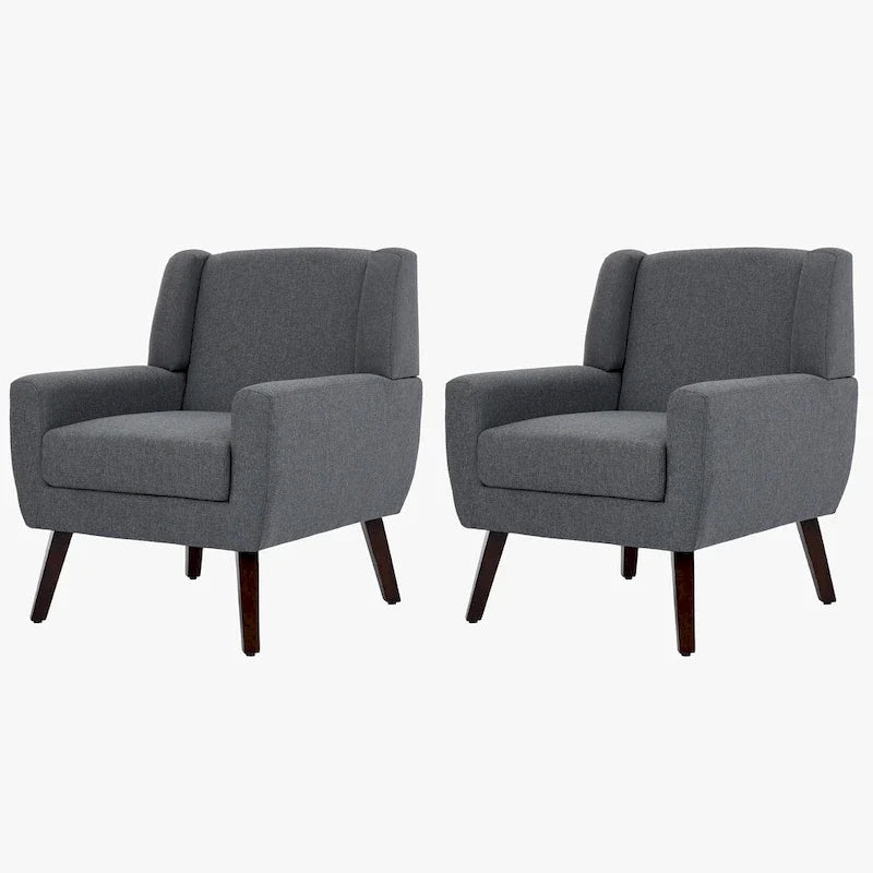 Fauteuil d'appoint rembourré moderne (lot de 2)