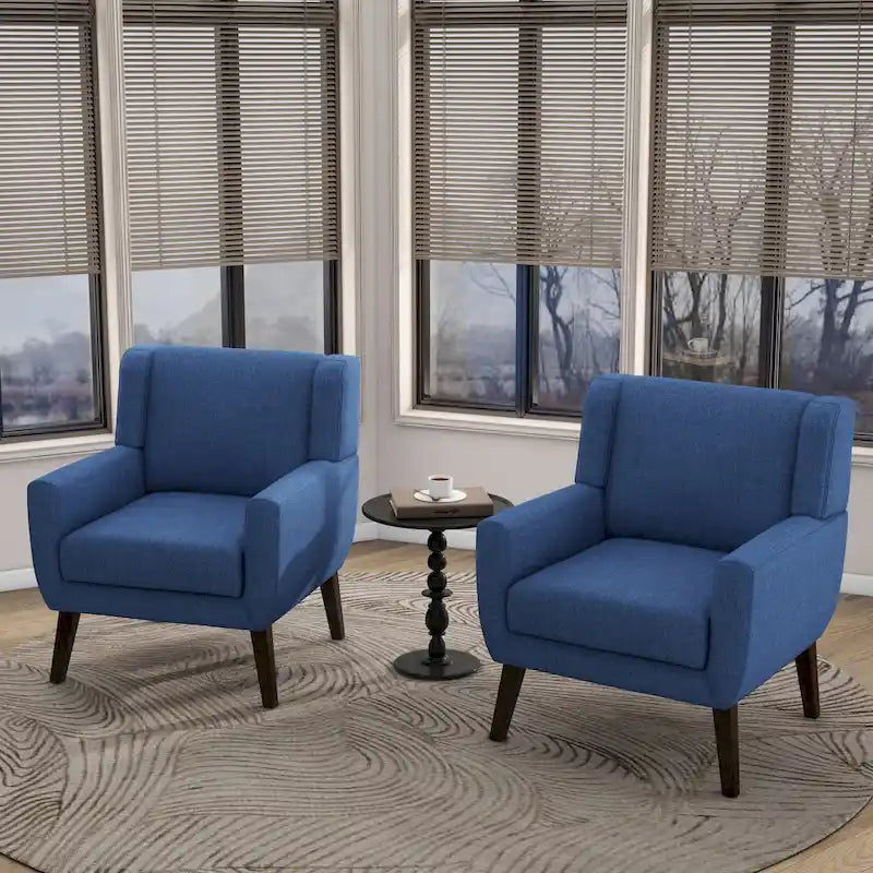Fauteuil d'appoint rembourré moderne (lot de 2)
