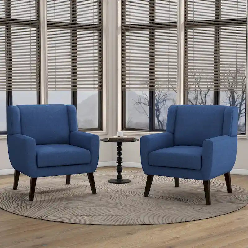 Fauteuil d'appoint rembourré moderne (lot de 2)