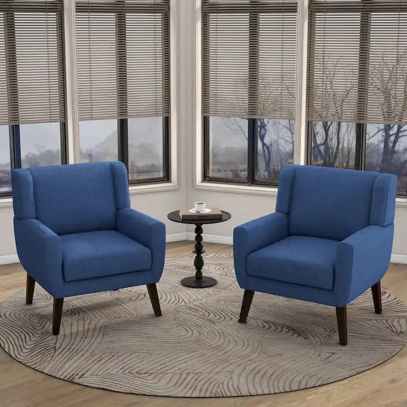 Fauteuil d'appoint rembourré moderne (lot de 2)