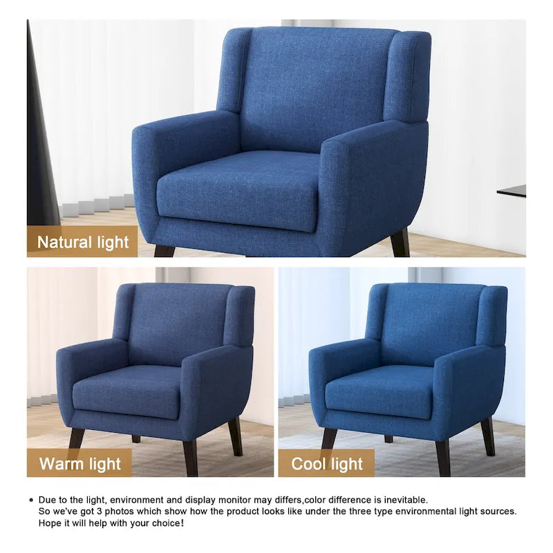 Fauteuil d'appoint rembourré moderne (lot de 2)