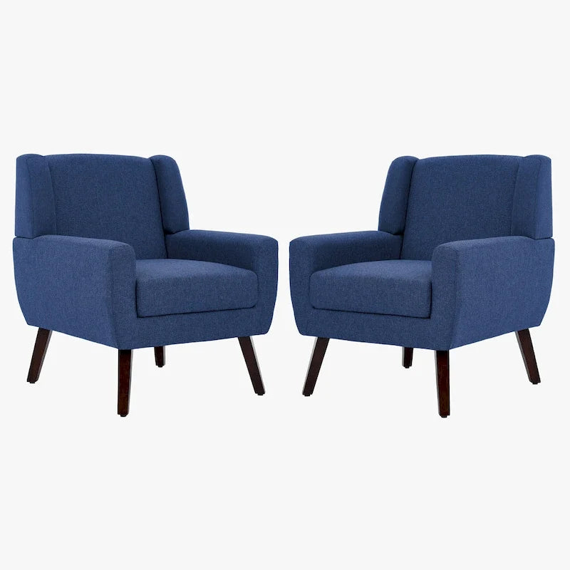 Fauteuil d'appoint rembourré moderne (lot de 2)