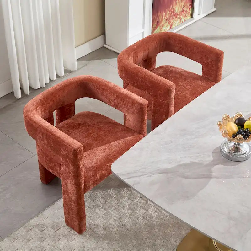 Comfortable Fabric Upholstered Dining Chair Set for Various Spaces