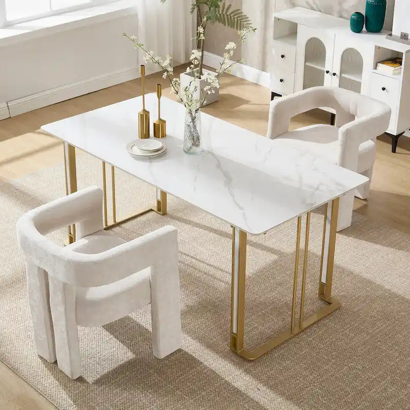 Comfortable Fabric Upholstered Dining Chair Set for Various Spaces